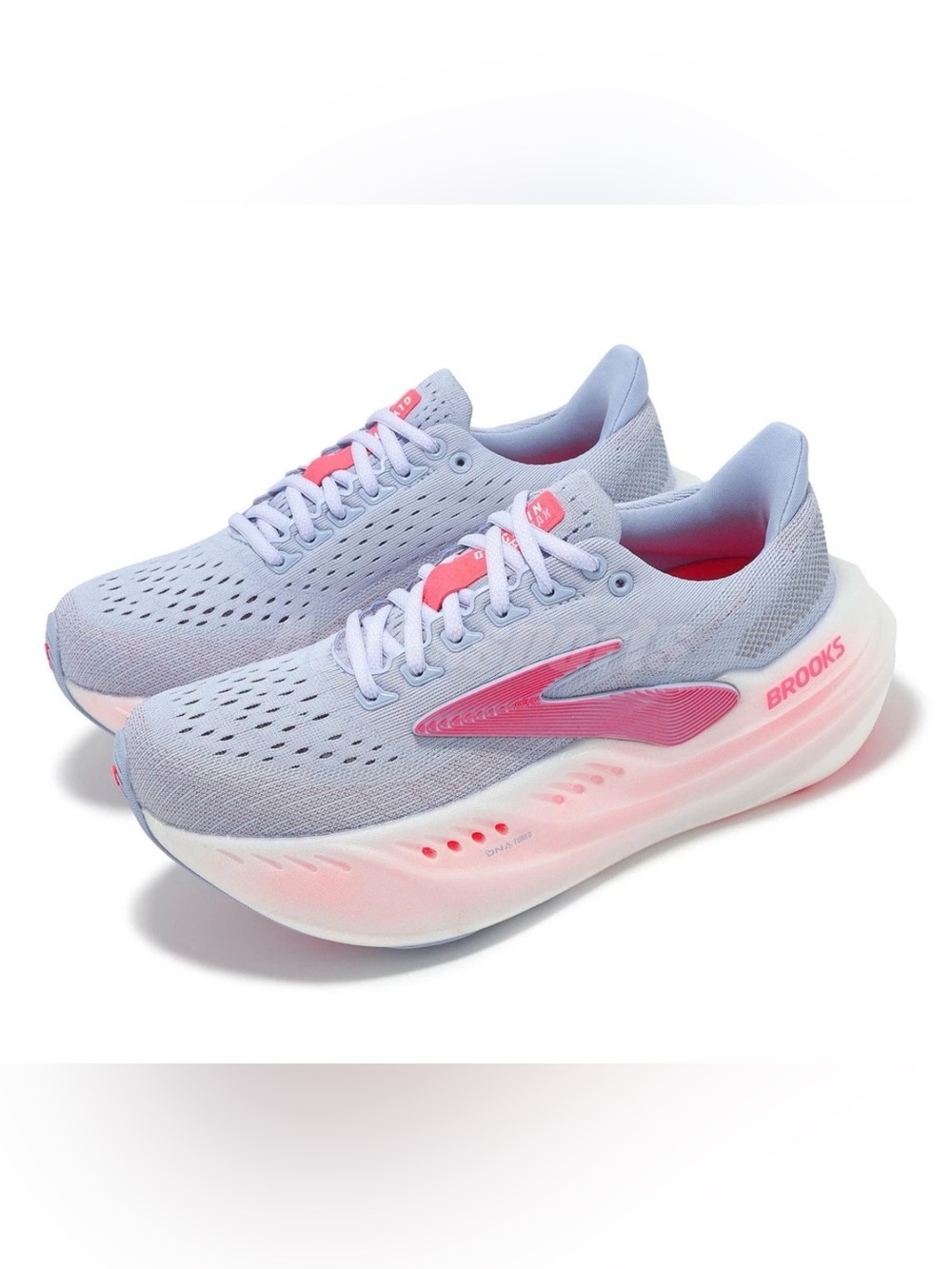 Brooks Glycerin Max women Size 9 Blue Heron Diva Pink Running Shoes